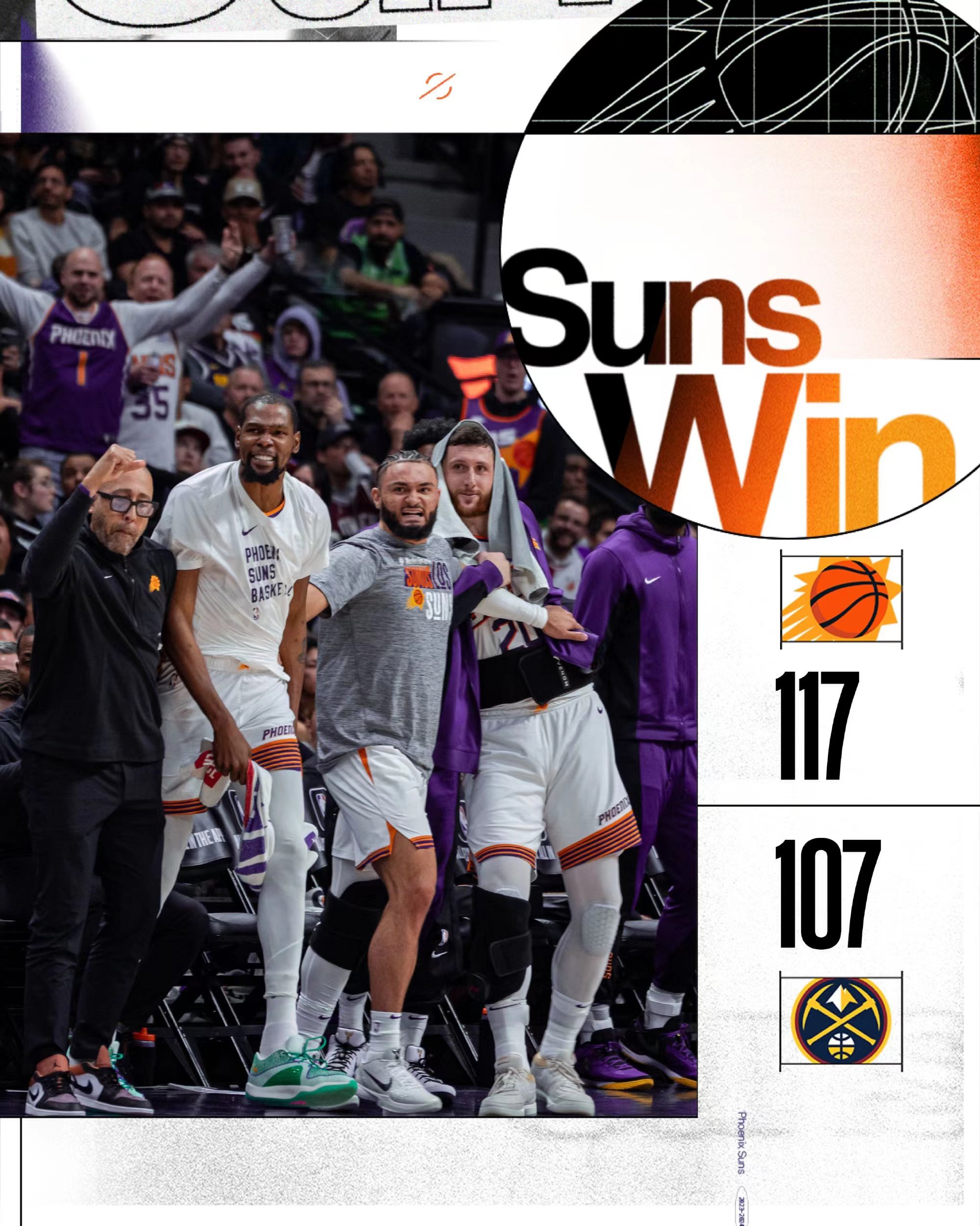Durants vindende trepointer, det chokerende øjeblik, hvor Suns modangreb Nuggets